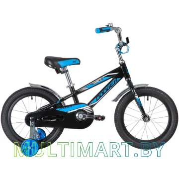 Детский велосипед Novatrack Dodger 165ADODGER.BK20 (черный/голубой, 2020)